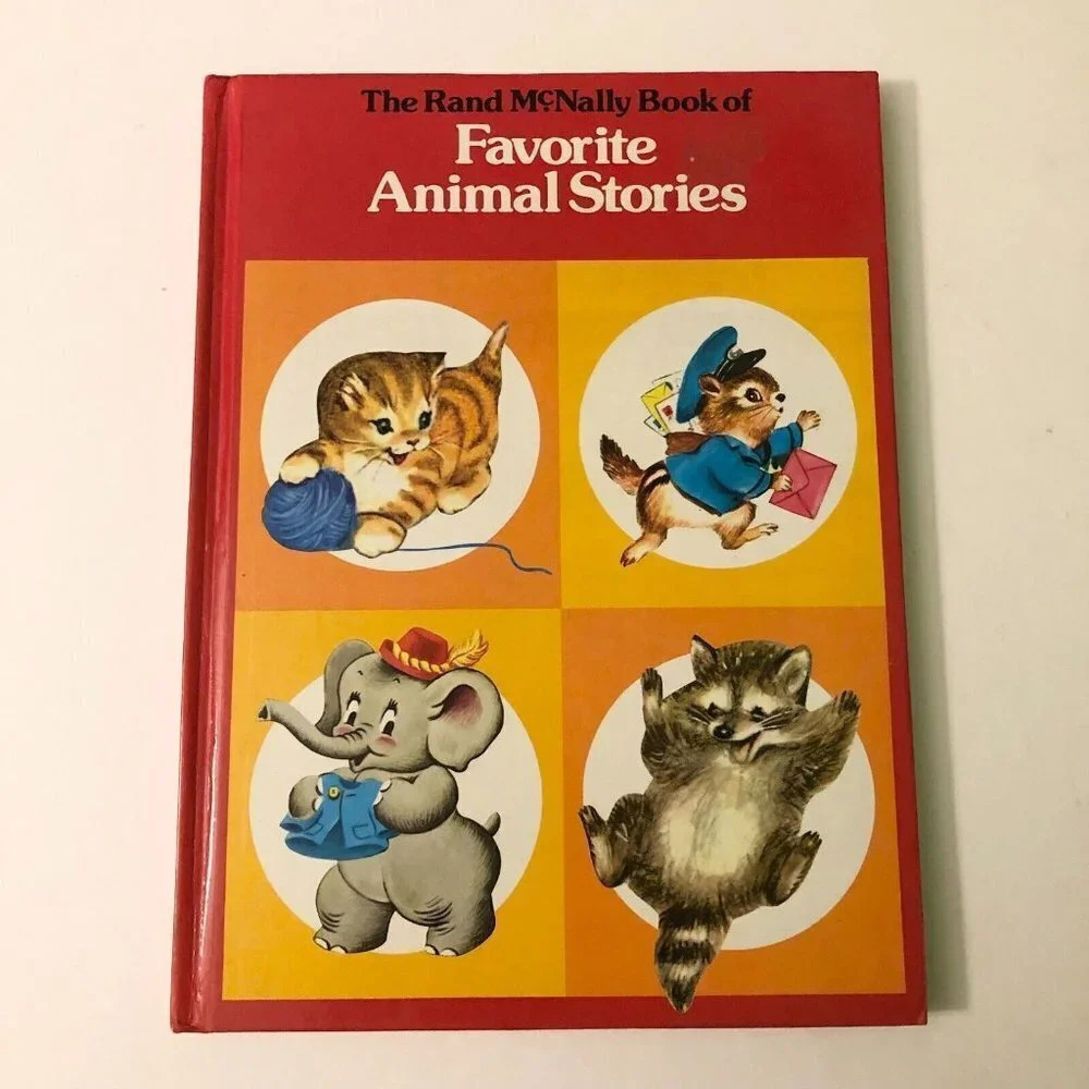 Vintage The Rand McNally Book of Favorite Animal Stories Hardcover Book